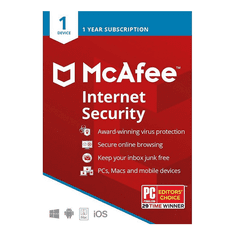 McAfee Internet Security 2024, 1 PC, 1-leto, ESD licenca (kartica)