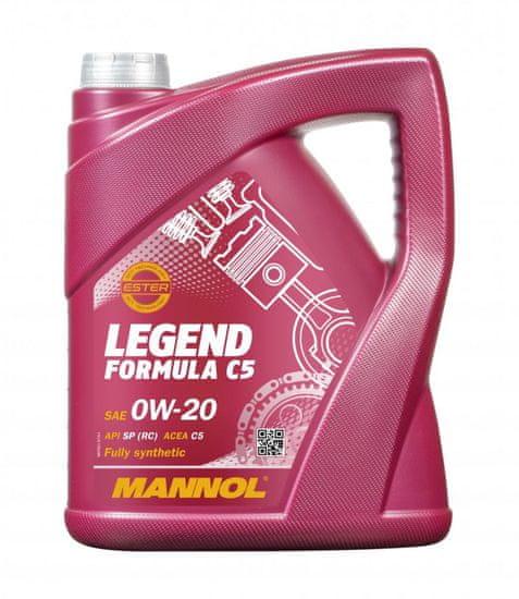 Mannol motorno olje Legend Formula C5, 0W-20, 5 l