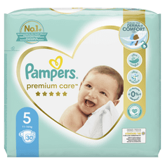 Pampers Premium Care plenice, vel. 5, 11 kg–16 kg, 30 kosov