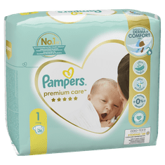 Pampers plenice Premium Care 1 Newborn (2-5 kg) 26 kosov