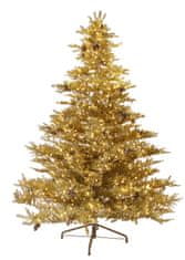 Shishi Božično zlato drevo, z led lučmi