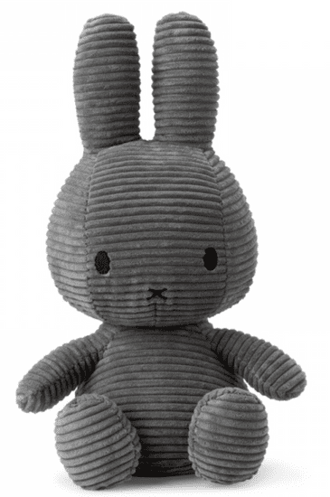 Bon Ton Toys Miffy Corduroy zajček mehka igrača, 33 cm, siva