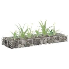 Greatstore Visoka greda gabion pocinkano jeklo 90x30x10 cm