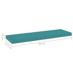 Vidaxl Stenska polica modra 80x23,5x3,8 cm MDF