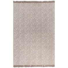 Vidaxl Kilim preproga iz bombaža z vzorcem 120x180 cm taupe