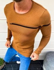 Dstreet Moški pulover brez zapenjanja Melanie kamelja S