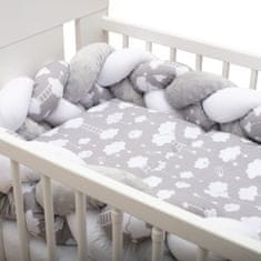 NEW BABY Dvodelna posteljnina 90/120 cm Oblačno siva