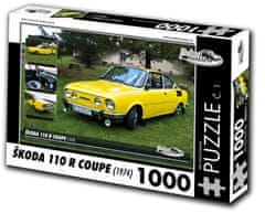 RETRO-AUTA© Puzzle št. 1 ŠKODA 110 R COUPE (1974) 1000 kosov