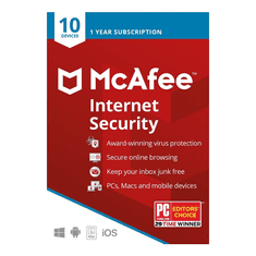 McAfee Internet Security 2024, 10 PC, 1-leto, ESD licenca (kartica)