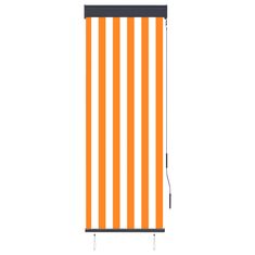 Vidaxl Zunanje rolo senčilo 60x250 cm belo in oranžno