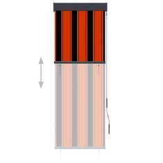 Vidaxl Zunanje rolo senčilo 60x250 cm oranžno in rjavo