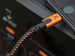 Xtorm Xtreme podatkovni kabel, USB-A 3.0 v Lightning, kevlar, 1.5 m, črno-oranžen (CXX002)