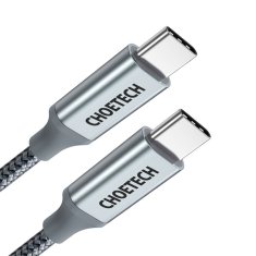 Choetech Kabel USB Type C - USB Type C 5A 100W PowerDelivery 480Mbps 1,8 m siv