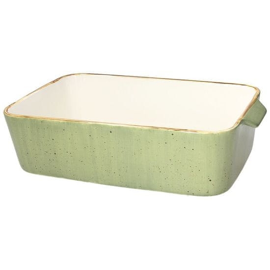 Andrea Fontebasso Glamour Udon pravokotni pekač 34x20xh9cm zelen / porcelan