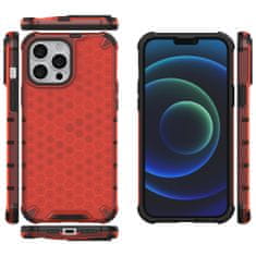 slomart oklepni ovitek honeycomb case z odbijačem tpu za iphone 13 pro max rdeč