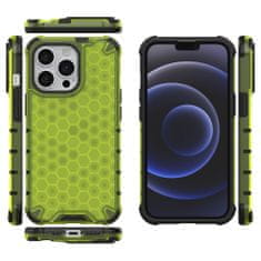 slomart oklepni ovitek honeycomb case z odbijačem tpu za iphone 13 pro zelen