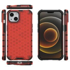 slomart ovitek honeycomb case z odbijačem tpu za iphone 13 rdeč