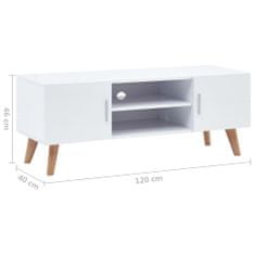 Vidaxl TV omarica MDF 120x40x46 cm bela