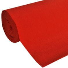 Greatstore Rdeča Preproga 1 x 5 m Izjemno Težka 400 g/m2