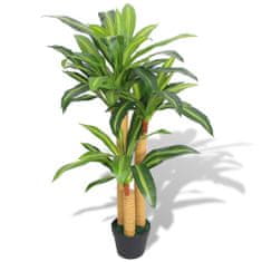 Vidaxl Umetna rastlina dracena v loncu 100 cm zelene barve