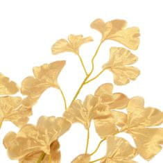 Vidaxl Umetno drevo ginka, 10 kosov, zlato, 65 cm