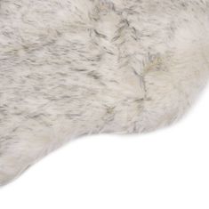 Vidaxl Preproga 60x90 cm umetna ovčja koža siva mešana