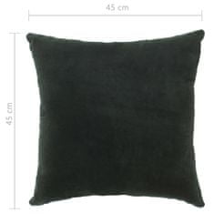 Greatstore Blazine iz bombažnega žameta 2 kosa 45x45 cm zelene