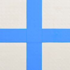 Vidaxl Napihljiva gimnastična podloga s tlačilko 700x100x20 cm modra