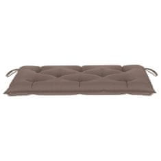 Vidaxl Blazina za vrtno klop taupe 110x50x7 cm blago