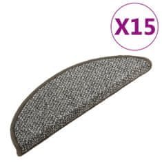 Vidaxl Preproge za stopnice 15 kosov antracitne 56x20 cm