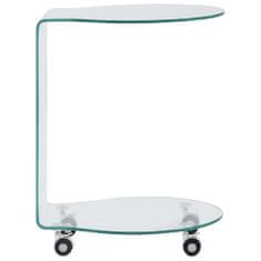 Vidaxl Klubska mizica 45x40x58 cm kaljeno steklo