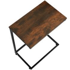 tectake Pomožna mizica Cardiff 55,5 x 35 x 67 cm Industrijsko temno