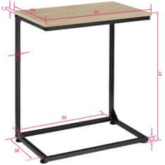 tectake Pomožna mizica Cardiff 55,5 x 35 x 67 cm Industrijsko svetlo