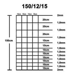 Vidaxl Vrtna ograja pocinkano jeklo 50 m 150 cm