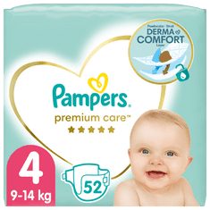 Pampers Pleničke Premium Care 4 Maxi (9-14 kg) 52 kosov