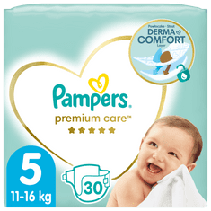 Pampers Premium Care plenice, vel. 5, 11 kg–16 kg, 30 kosov