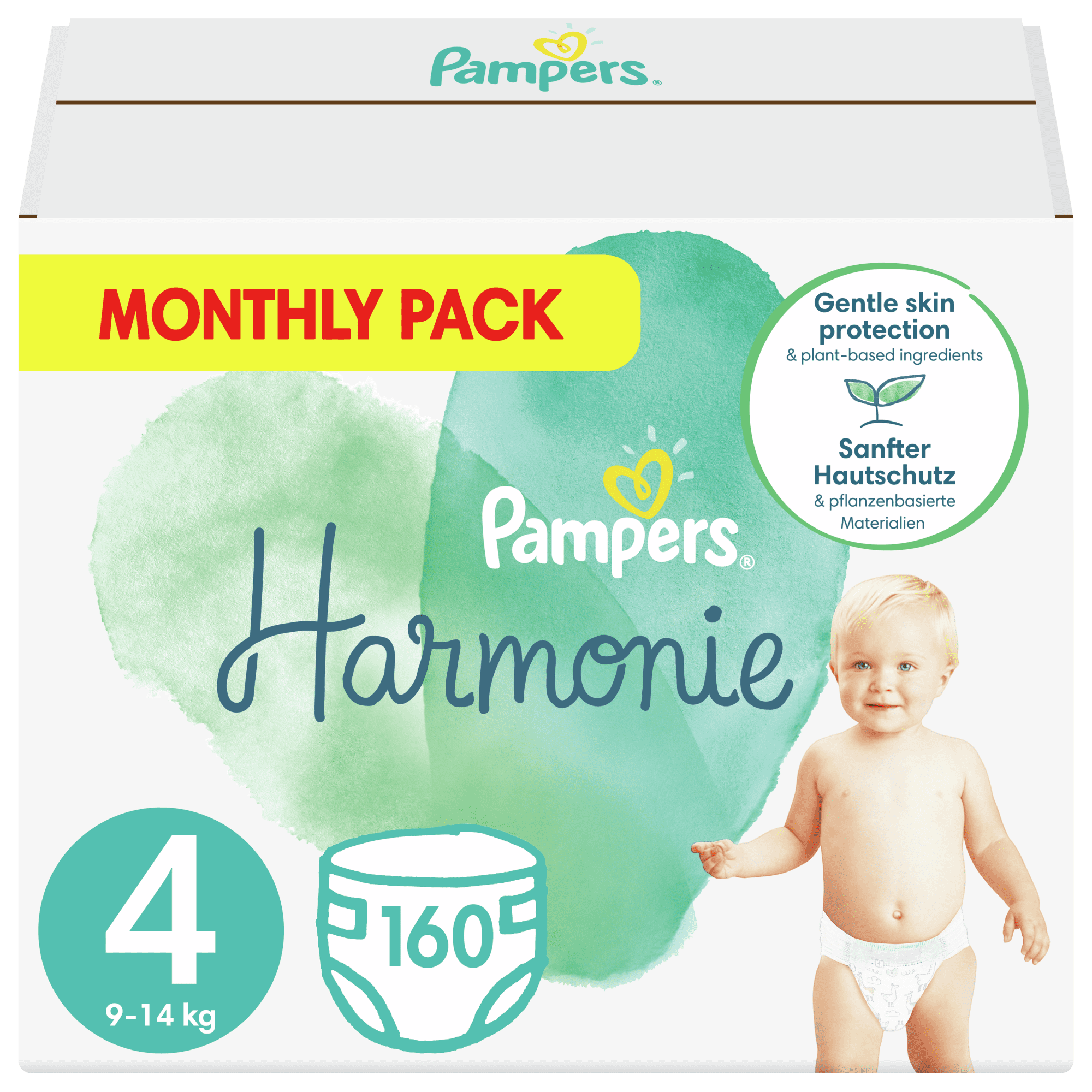 Couche pampers Harmonie taille 4 (9-14kg) 108 couches