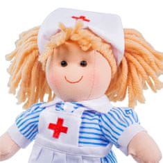 Bigjigs Toys Lutka iz blaga medicinska sestra Nancy 28 cm