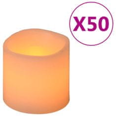 Vidaxl LED svečke 50 kosov s časovnikom in daljincem toplo bele