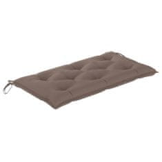 Vidaxl Blazina za vrtno klop taupe 110x50x7 cm blago