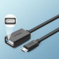 Ugreen US133 OTG adapter USB / micro USB F/M, črna