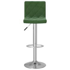 Vidaxl Barski stolčki 2 kosa temno zelen žamet