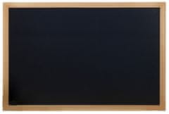 Črna kredna tabla teak 60 x 80 cm
