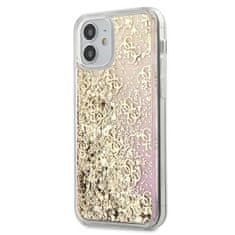 Guess GUHCP12SLG4GGGPIGO iPhone 12 mini 5,4" zlati trdi ovitek Gradient Liquid Glitter 4G