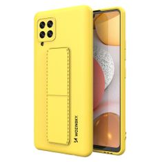 slomart wozinsky kickstand case silikonski ovitek s stojalom samsung galaxy a42 5g yellow