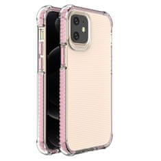 slomart spring armor gelski fleksibilni oklepni ovitek z barvnim okvirjem za iphone 12 mini roza