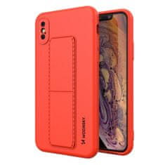 WOZINSKY ohišje s stojalom silikonsko ohišje s stojalom iphone xs / iphone x rdeče