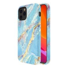 slomart kingxbar marmorna serija eleganten etui natisnjen etui marmor iphone 12 mini blue