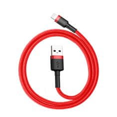 BASEUS Trajni prožni kabel USB Iphone Lightning QC3.0 2.4A 0.5M rdeča