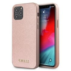 Guess GUHCP12LIGLRG iPhone 12 Pro Max 6,7" roza zlati trdi ovitek Iridescent